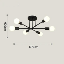 Lustre Moderno Minimalista 6 Lâmpadas