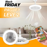 (COMPRE 2 LEVE 3) Luminária LED com Ventilador - Promo Esquenta Black Friday