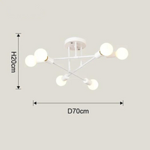 Lustre Moderno Minimalista 6 Lâmpadas