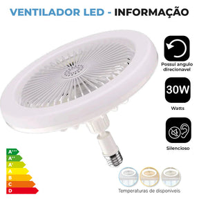 (COMPRE 2 LEVE 3) Luminária LED com Ventilador - Promo Esquenta Black Friday