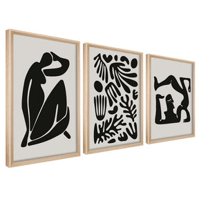 Kit 3 Quadros Decorativos Henry Matisse Escultura PB