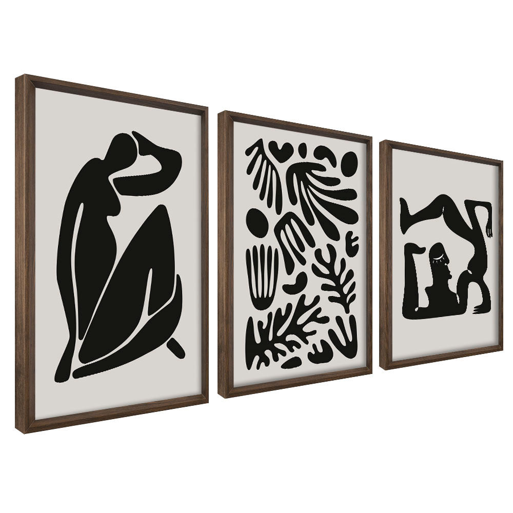 Kit 3 Quadros Decorativos Henry Matisse Escultura PB