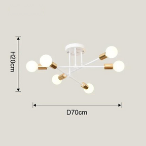 Lustre Moderno Minimalista 6 Lâmpadas