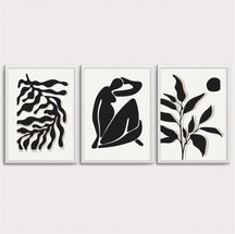 Composição de 3 quadros, matisse black