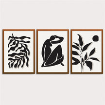 Composição de 3 quadros, matisse black